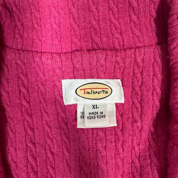 Talbots Cable Knit 100% Wool Blazer – Magenta Jacket XL – Classic – MSRP $229 - Picture 3 of 8